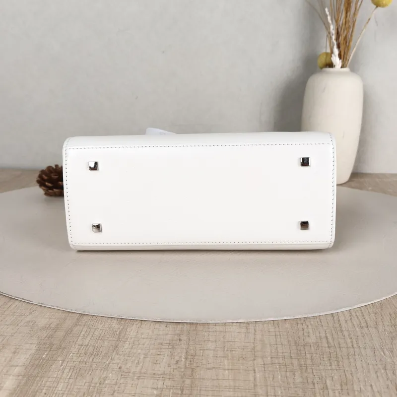 DELVAUX Top Handle Bag Tempete Top Handle Bag White Calfskin Small 21.5 × 8.5 × 19.5 cm — cover view 4 of 5