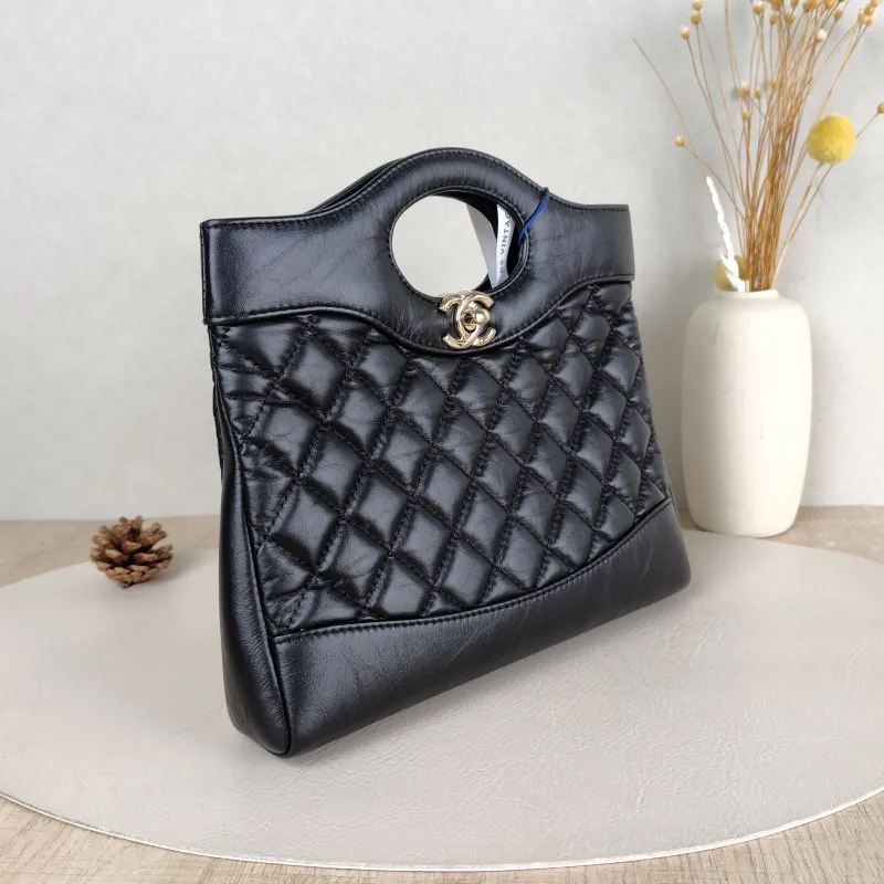 Chanel Crossbody Bag31Bag Black Waxed Leathermini23 × 5.5 × 22 cm — cover view 6 of 6