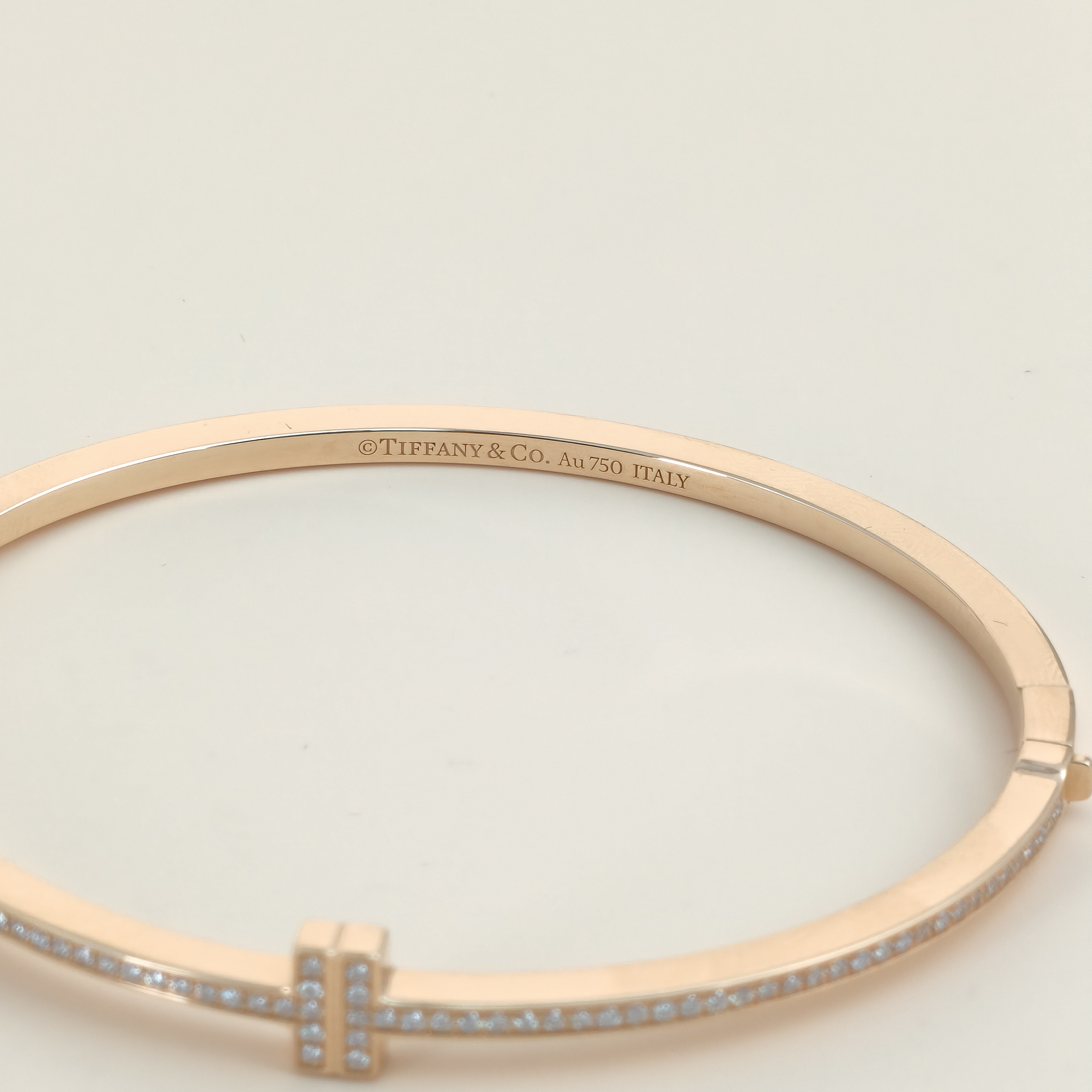 Tiffany&Co. Bangle T Collection Bangle Rose Gold Diamond18KR ose Gold One Size16.5cm — cover view 3 of 8