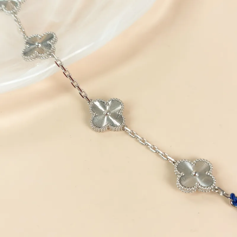 Van Cleef & Arpels Bracelet Alhambra Alhambra Collection Five-Motif Bracelet White Gold 18KW hite Gold Vintage Small 19cm — cover view 7 of 7