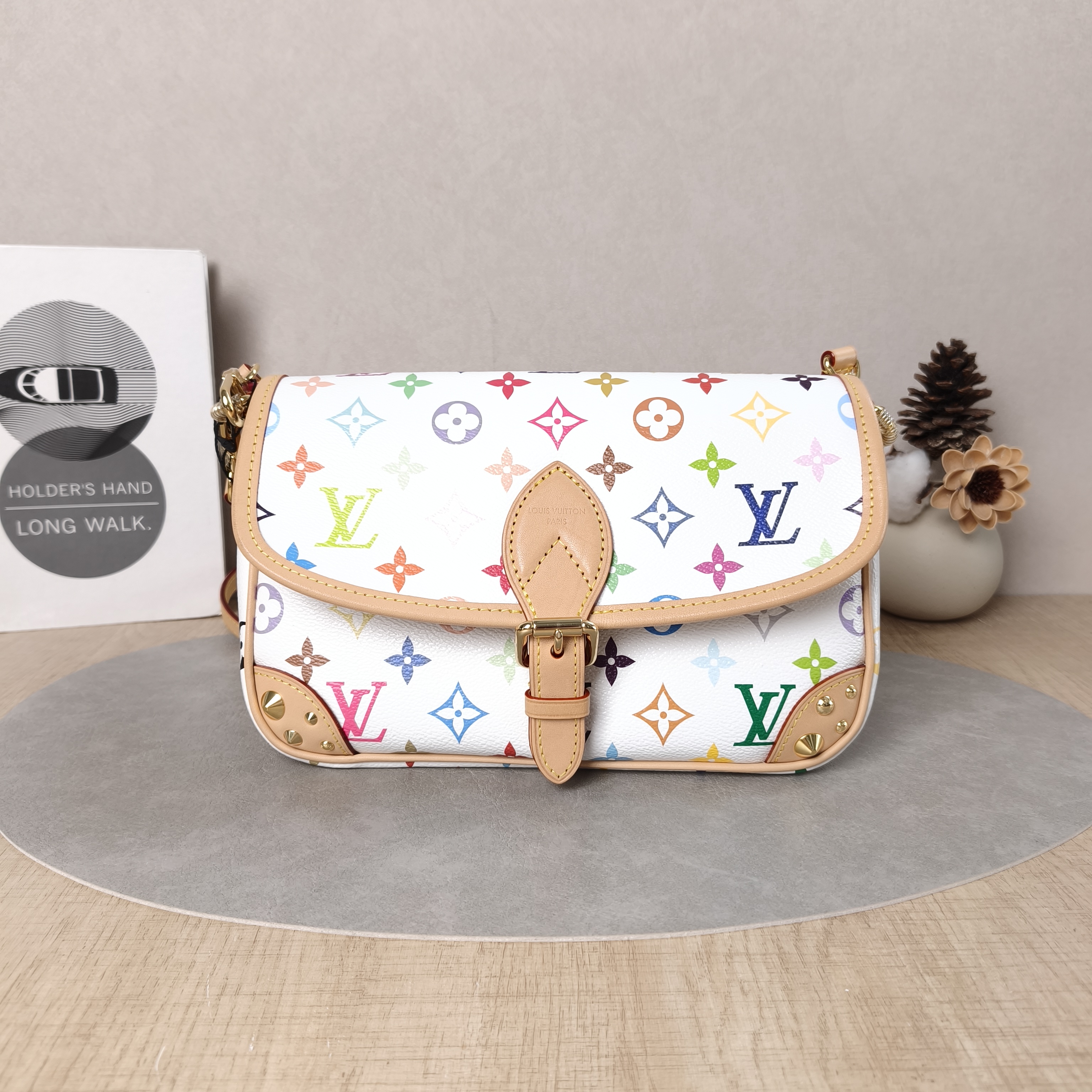 Louis Vuitton Crossbody Bag Diane Baguette Bag Multicolore PVC Small24 × 9 × 15 cm