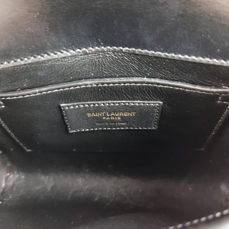 SAINT LAURENT Crossbody Bag MANHATTAN Black Calfskin Mini 19 × 14 × 4 cm — detail view 1 of 11