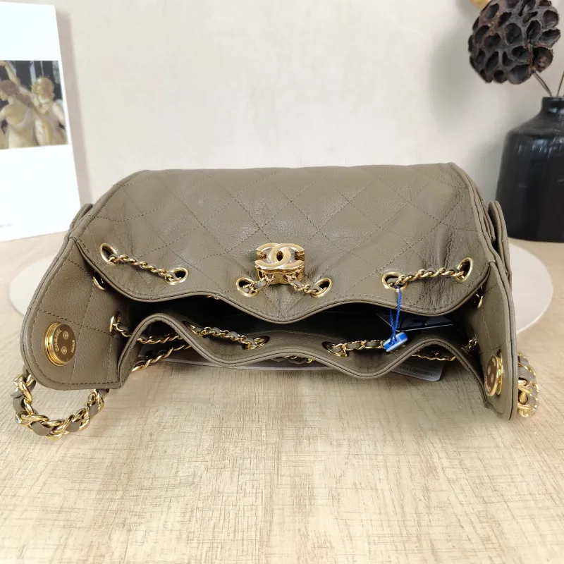 Chanel Crossbody Bag 25Bag Brown Calfskin Mini 22 × 12.5 × 20 cm — detail view 7 of 12