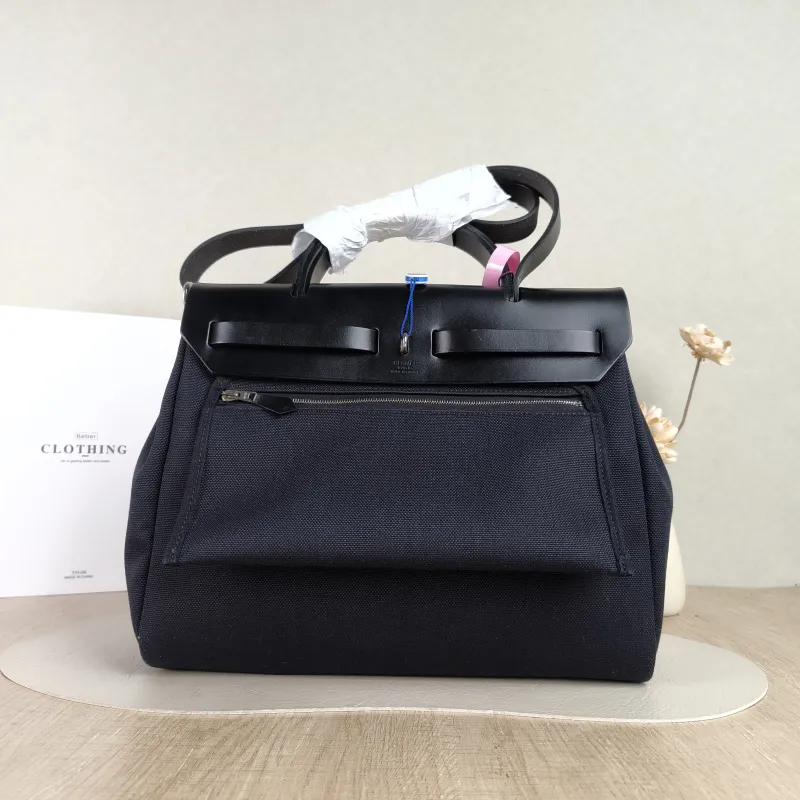 Hermès Shoulder Bag Herbag 31 Black Canvas Medium 31 × 10 × 25 cm z — cover view 5 of 5