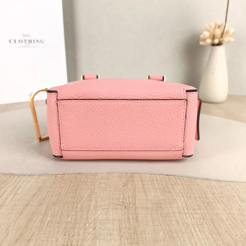 DELVAUX Top Handle Bag Cool Box Box Shoulder Bag Pink Calfskin nano 16.5 × 7.5 × 10.5 cm — cover view 5 of 6