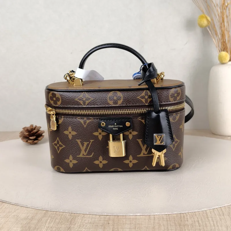Louis Vuitton Shoulder Bag VANITY Cosmetic Bag Monogram PVC Small 19 × 6 × 12 cm