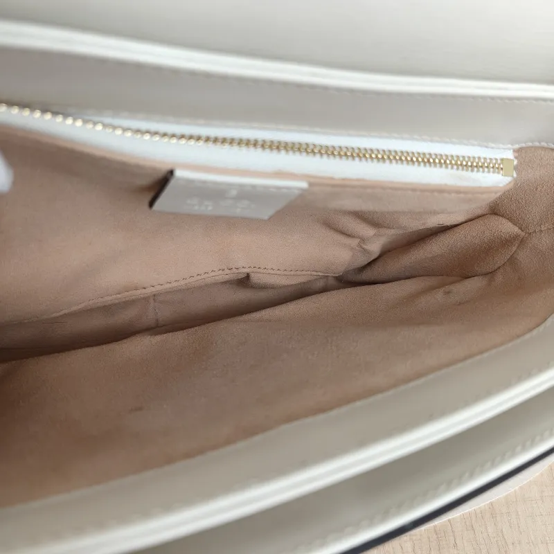 GUCCI Crossbody Bag Horsebit 1955 Horsebit Medium White Monogram PVC Medium25 × 8 × 18 cm — detail view 10 of 12