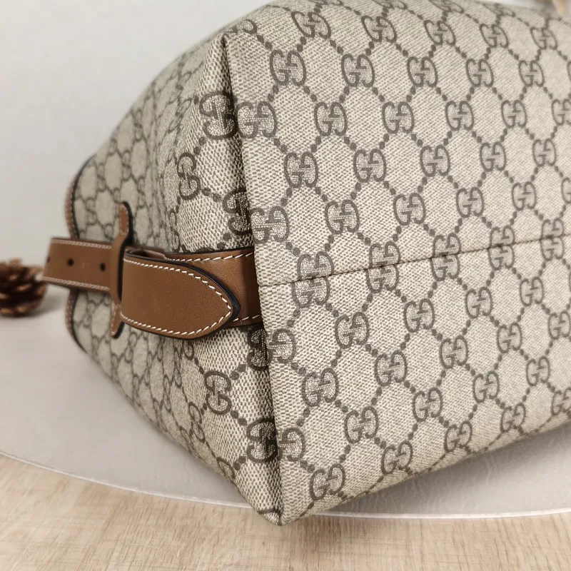 GUCCI Shoulder Bag Padlock Tote Monogram Brown Canvas 28.5 × 15 × 22.5 cm — detail view 3 of 11