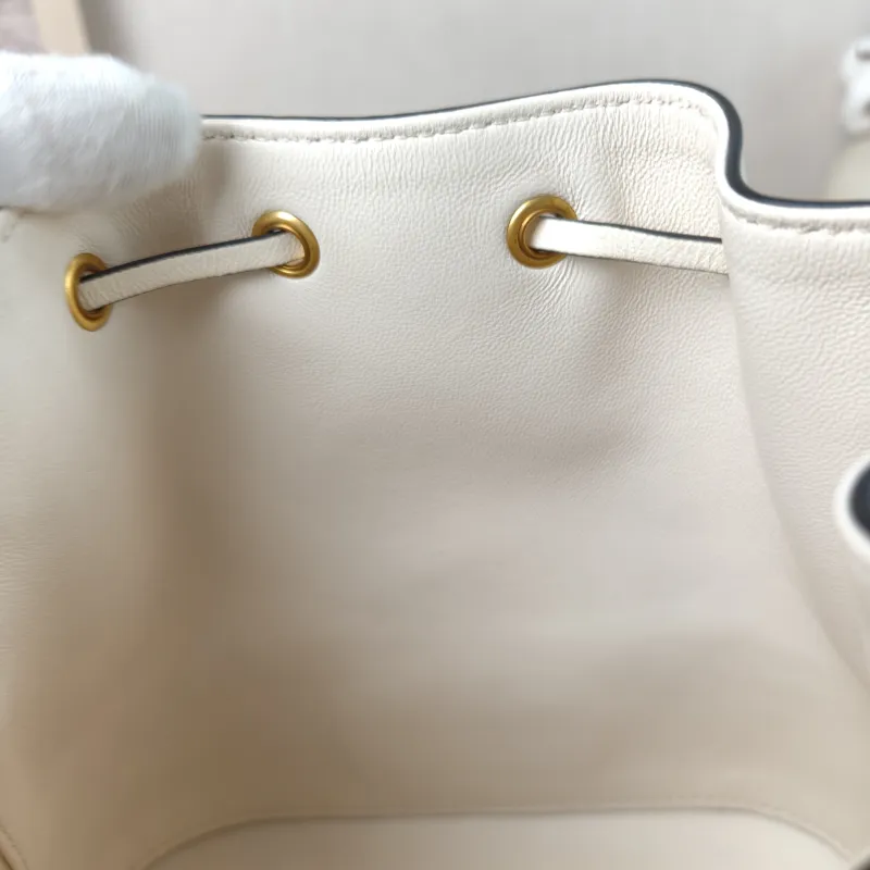 Valentino Shoulder Bag Bucket Bag White Calfskin 20 × 8.5 × 18 cm — detail view 11 of 11