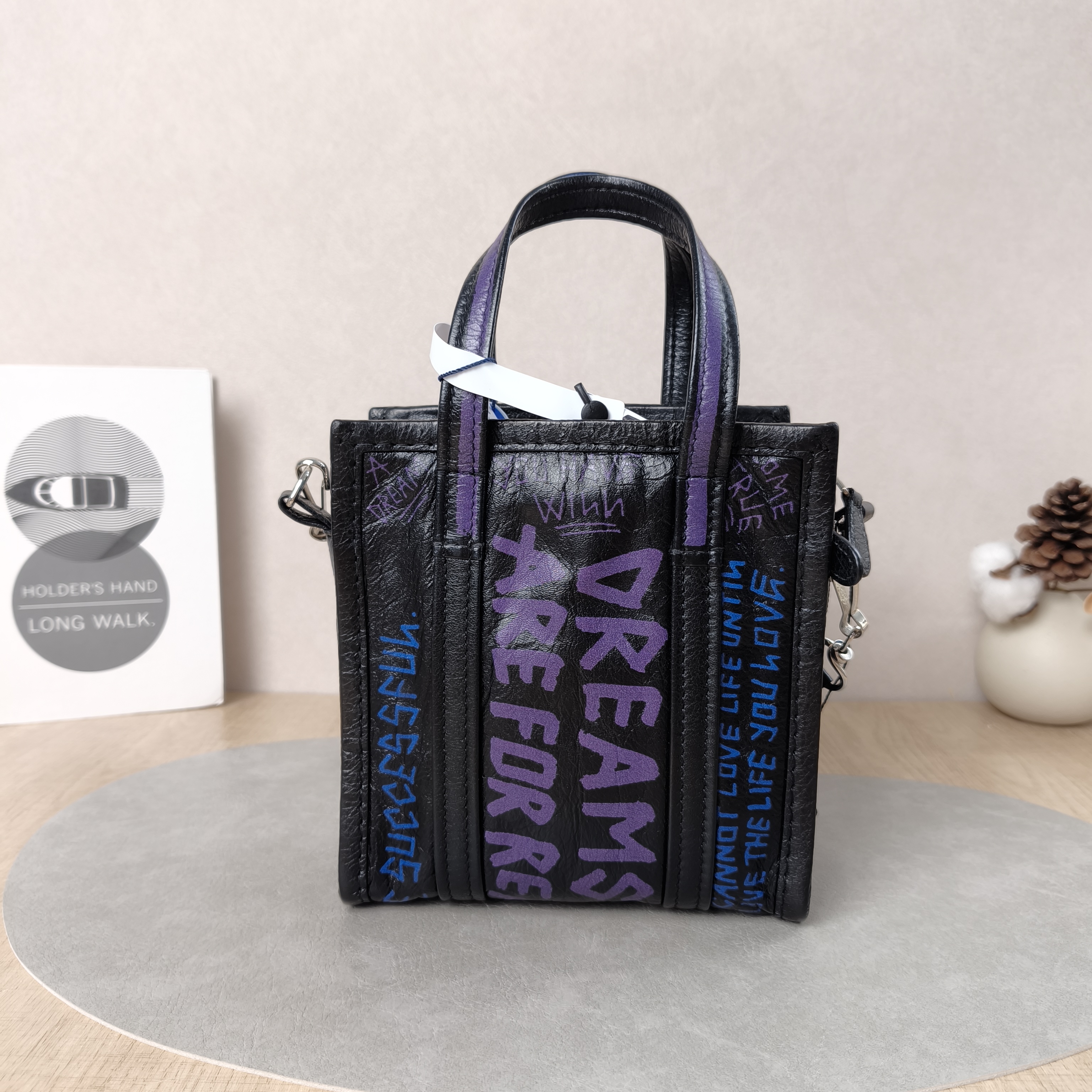 BALENCIAGA Crossbody Bag Crossbody Bag Black Calfskin One Size17 × 8 × 18 cm — cover view 5 of 5