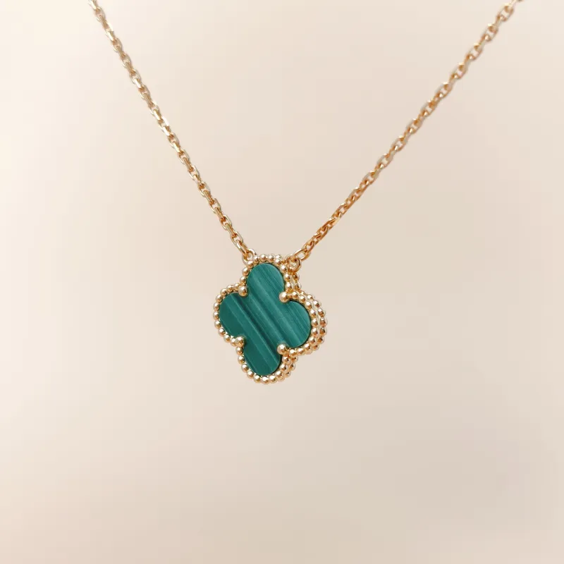 Van Cleef & Arpels Necklace Alhambra Alhambra Collection Yellow Gold 18KY ellow Gold Malachite Vintage Small 41cm — cover view 6 of 14