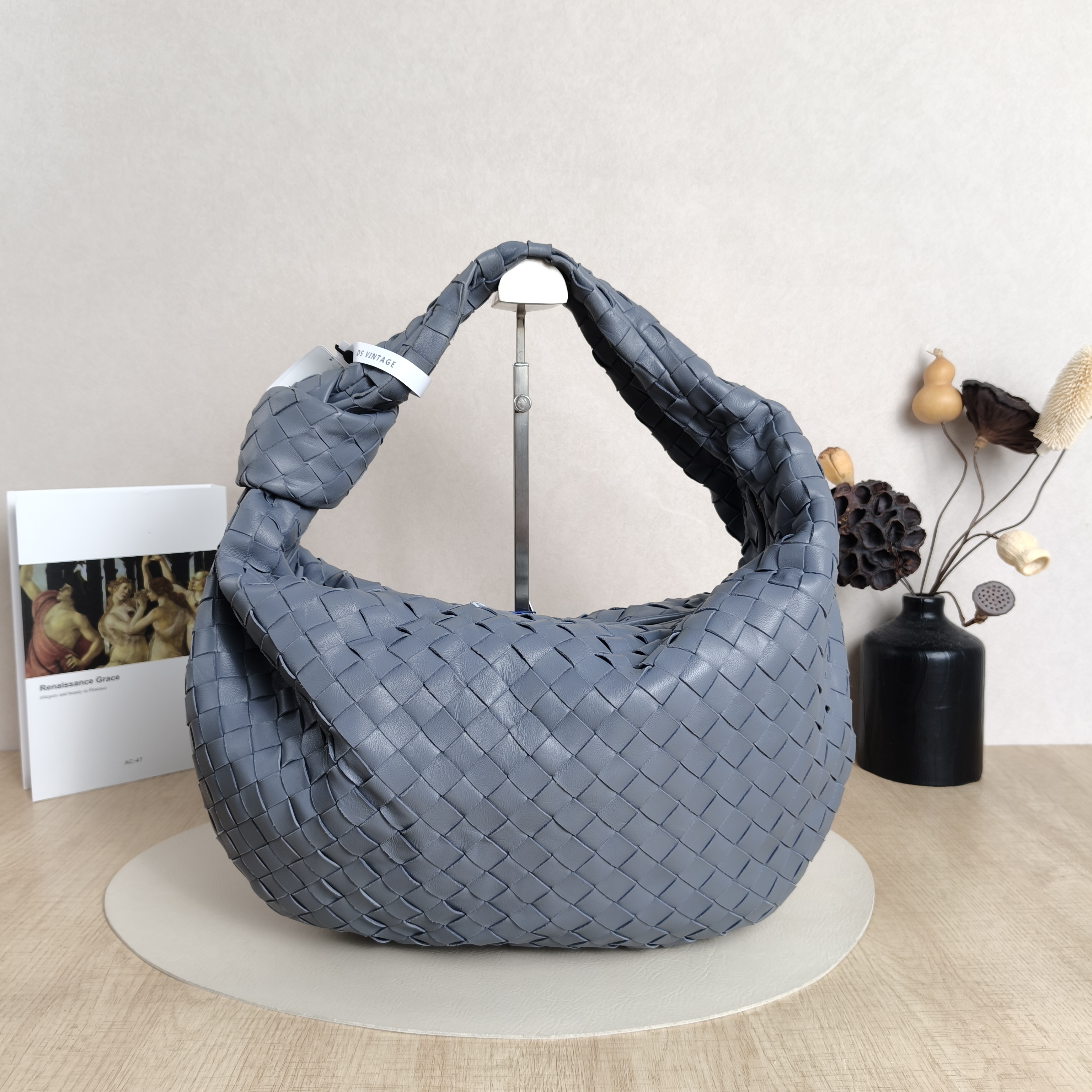 Bottega Veneta Top Handle Bag Jodie Grey Lambskin36 × 13 × 21 cm — cover view 2 of 6