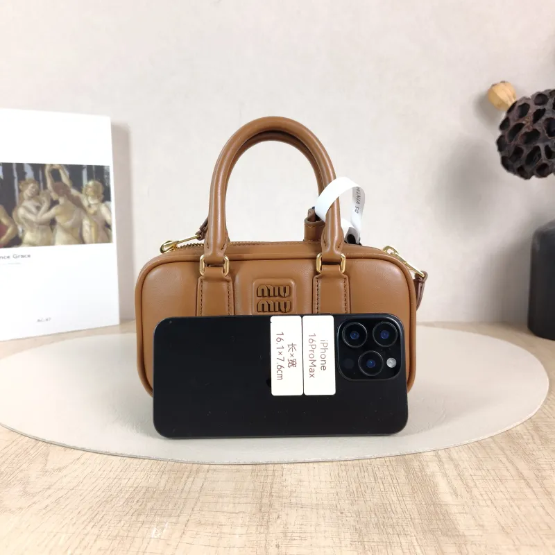 Miumiu Top Handle Bag Arcadie Collection Bowling Bag CC alfskinmini19 × 5 × 10 cm — cover view 6 of 6