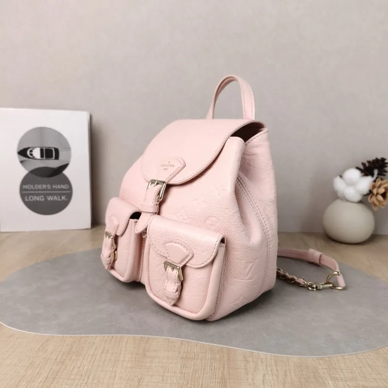 Louis Vuitton Backpack Backup Backpack Pink Calfskin One Size 20 × 14 × 22 cm — cover view 4 of 5