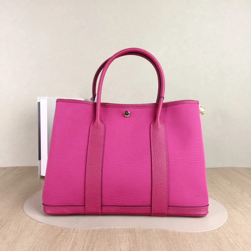 Hermès Top Handle Bag Garden Party 36 36 9I Canvas · Negonda Calfskin Large 36 × 17 × 26 cm Y — cover view 2 of 4