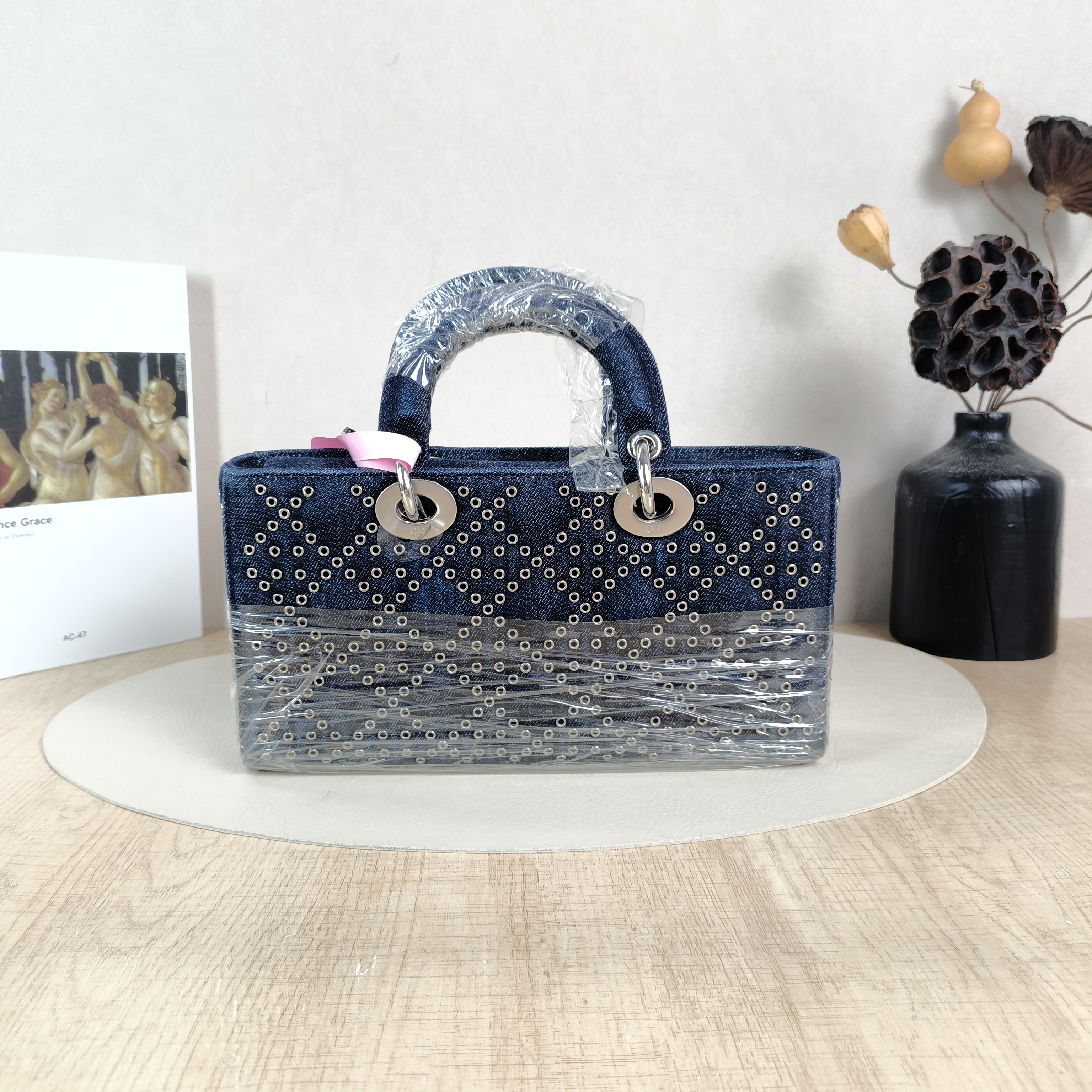 DIOR Crossbody Bag Lady D-Joy Blue Medium26 × 5 × 13.5 cm — cover view 5 of 6