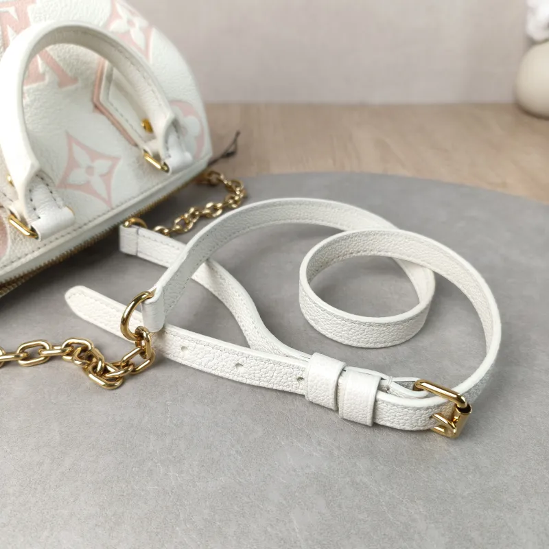 Louis Vuitton Crossbody Bag Speedy20 · Pink Monogram Empreinte Embossed Calfskin Small 20.5 × 12 × 13.5 cm — detail view 5 of 13