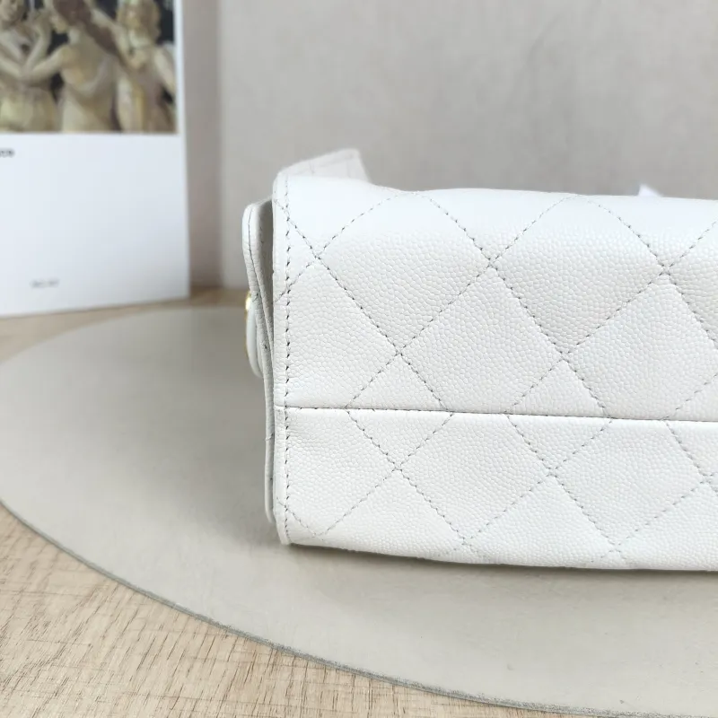 Chanel Crossbody Bag 25Bag White Gold Grained Calfskin Mini 22 × 12.5 × 20 cm — detail view 1 of 12