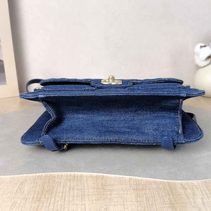 Chanel Backpack Backpack Blue One Size 25 × 6 × 22 cm — cover view 4 of 5