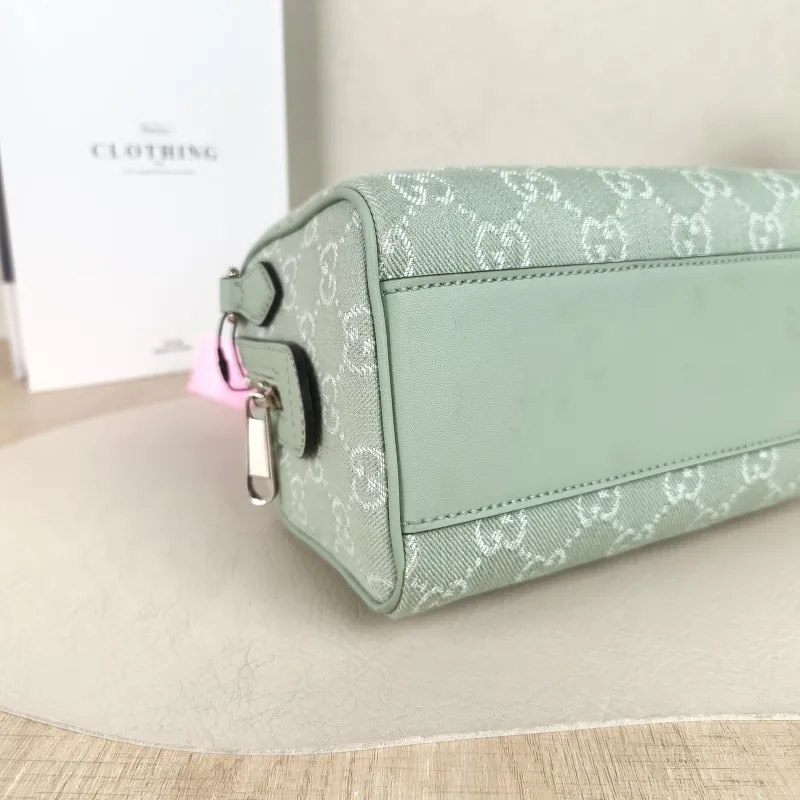 GUCCI Top Handle Bag Ophidia Green Canvas One Size 21 × 11 × 13 cm — detail view 3 of 11