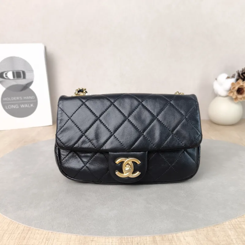 Chanel Crossbody Bag Pearl cf Collection Crossbody Bag Black Calfskin One Size 20 × 5 × 12 cm 30