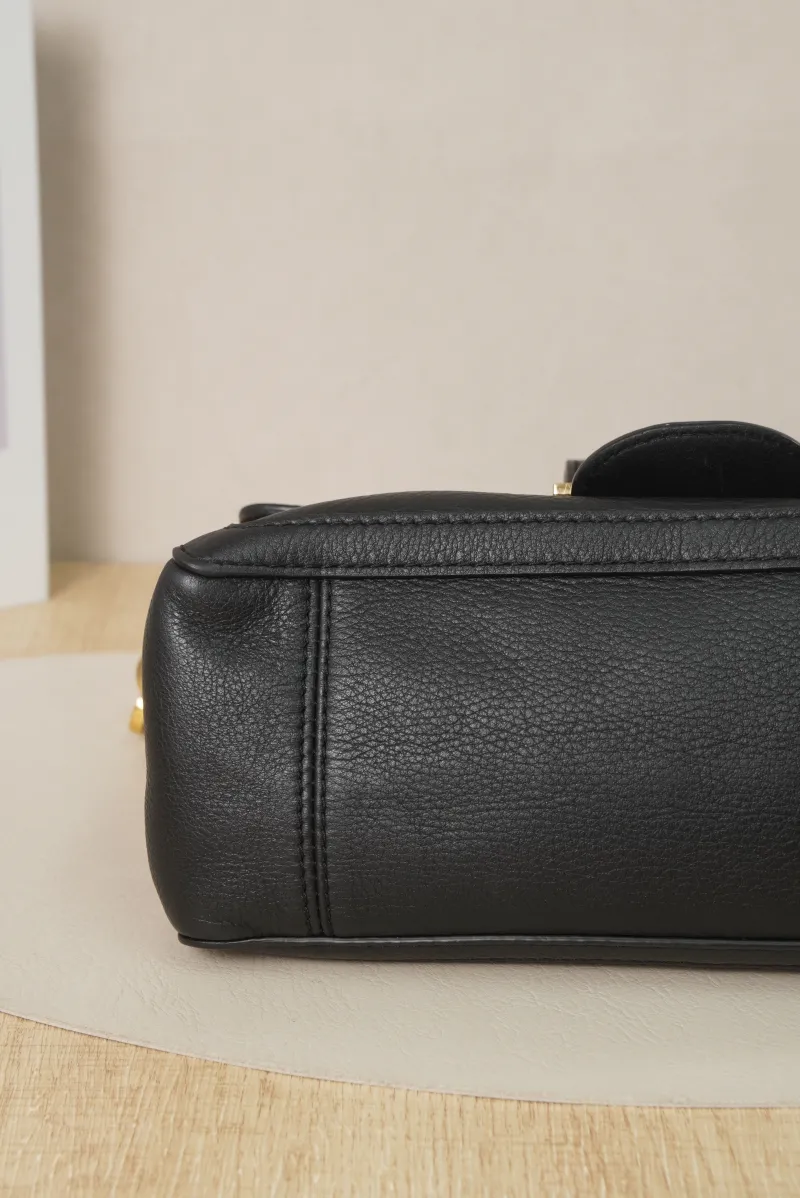 Louis Vuitton Dauphine Soft Medium Black Calfskin Microchip Edition · 24 × 9 × 17 cm — cover view 3 of 7