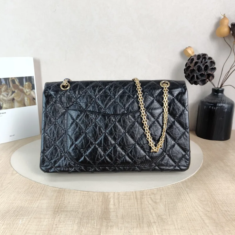 Chanel Shoulder Bag 2.55 Black Calfskin Large 31.5 × 10 × 20 cm 14 — cover view 3 of 5