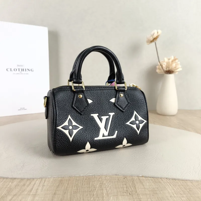 Louis Vuitton Crossbody Bag Speedy Nano Black · White Empreinte Embossed Calfskin nano 16 × 7.5 × 10 cm — cover view 5 of 6