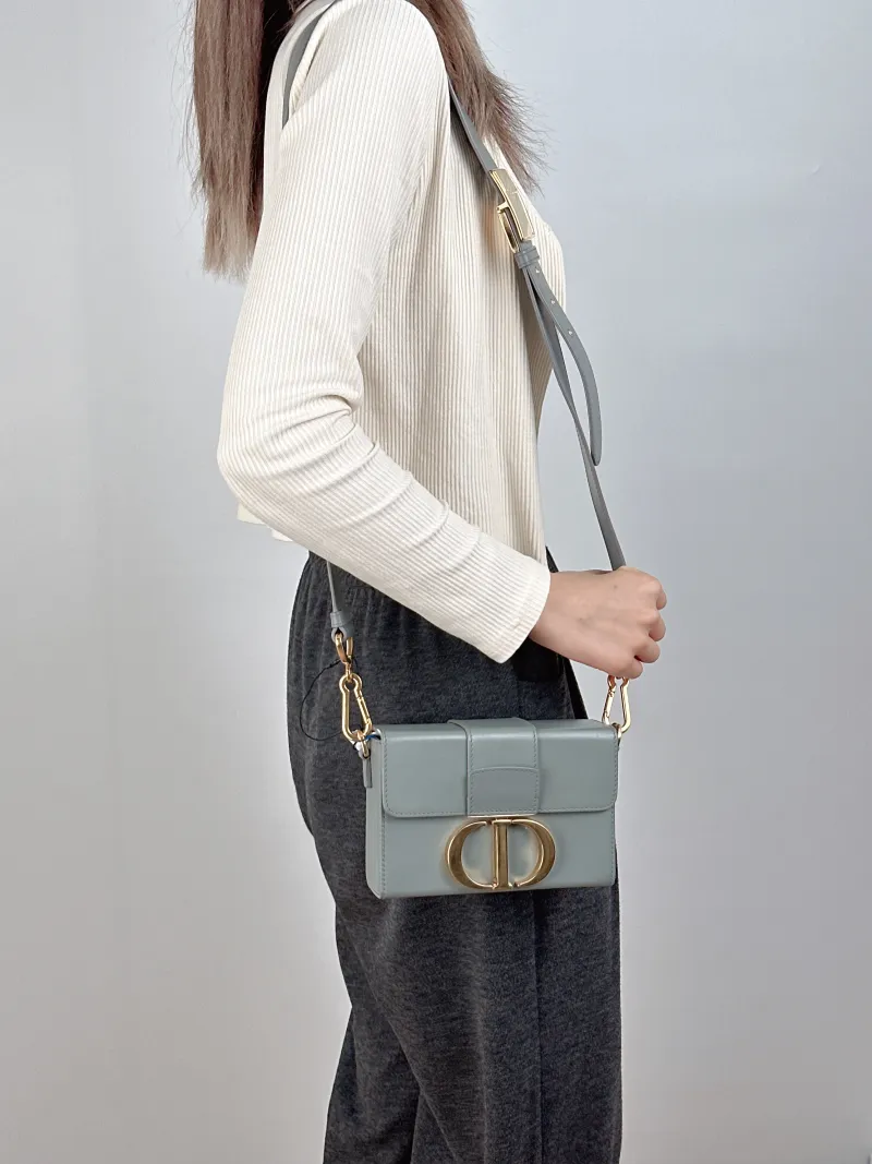 DIOR Crossbody Bag30Montaigne 30 Box Box Grey Calfskinmini17.5 × 5 × 11.5 cm — on-model view 2 of 2