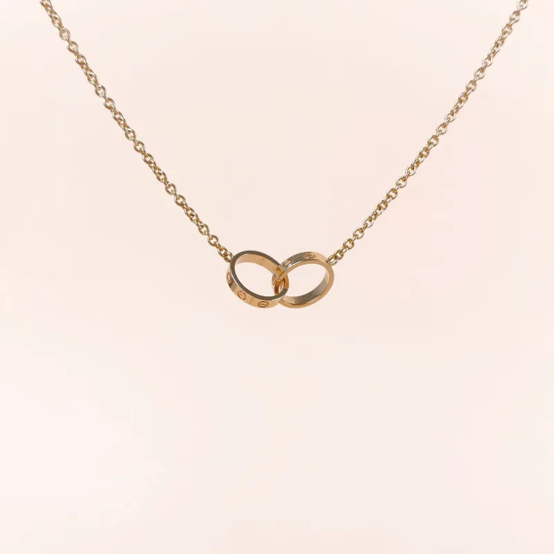 CARTIER Necklace Love Collection Pendant Rose Gold 18KR ose Gold One Size 44cm