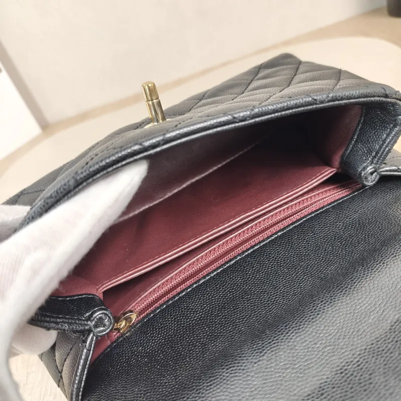 Chanel Top Handle Bag Coco Handle​Black Grained Calfskin Small24 × 10 × 14 cm — detail view 12 of 12