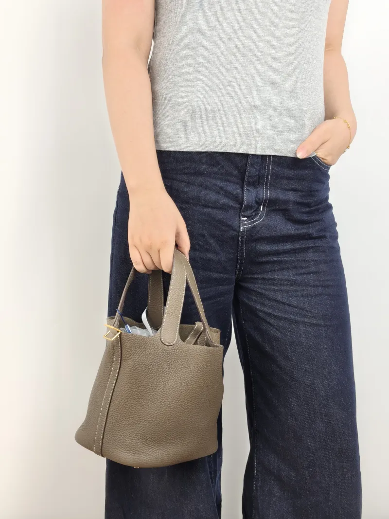 Hermès Top Handle Bag Picotin Lock 18 18 18 TC Calfskin Small 18 × 13 × 18 cm K — on-model view 2 of 2