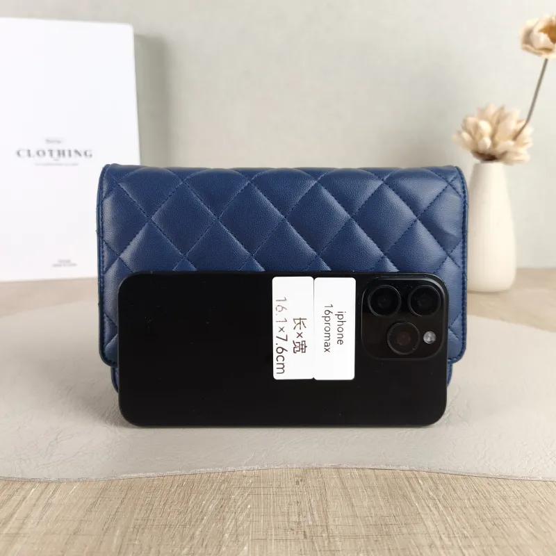Chanel Crossbody Bag Classic Flap WOC CF WOCWOC Bag Navy Lambskin One Size 19.2 × 3.5 × 12.3 cm 23 — cover view 4 of 5