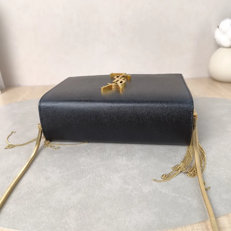 SAINT LAURENT Crossbody Bag KATE Box Chain Bag Black Calfskin One Size18 × 5.5 × 14 cm — detail view 6 of 13
