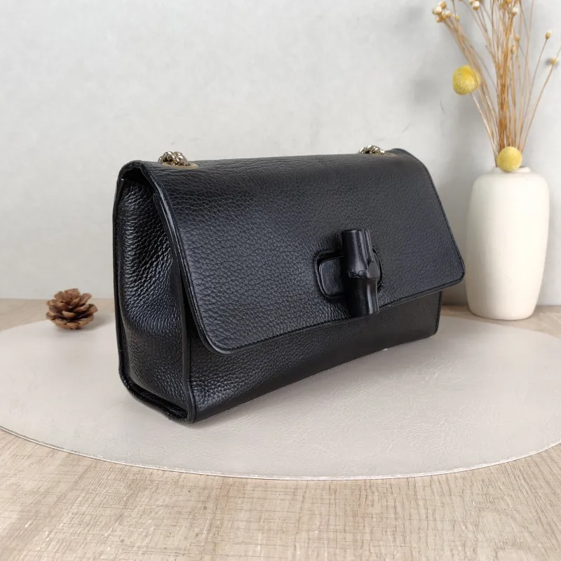 GUCCI Crossbody Bag Crossbody Bag Black Calfskin One Size 25.5 × 8 × 16 cm — cover view 3 of 5