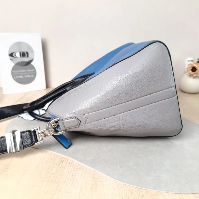 GIVENCHY Top Handle Bag tote Blue Grey Calfskin 33.5 × 18 × 28 cm — detail view 12 of 12