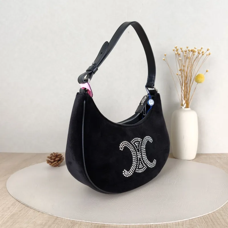 CELINE Shoulder Bag AVA Black Velvet One Size 24.5 × 9 × 17 cm — cover view 5 of 5
