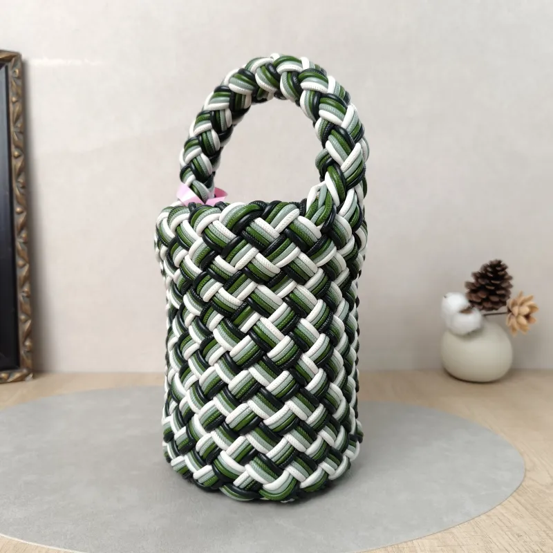 Bottega Veneta Shoulder Bag Kalimero Woven Bucket Bag Colorblock Lambskin One Size15 × 15 × 20 cm — cover view 2 of 5