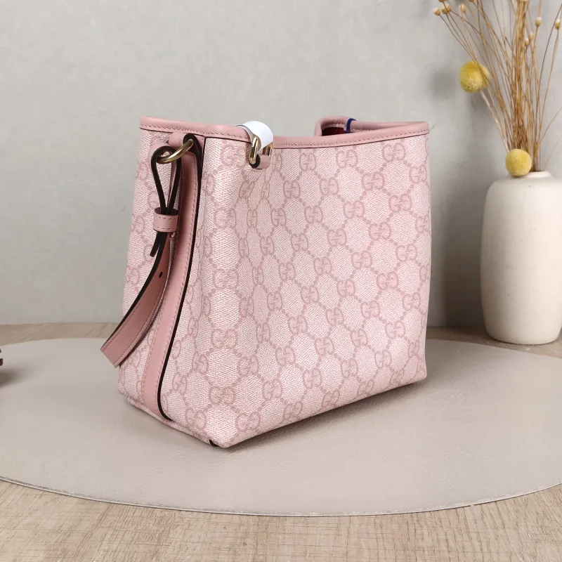 GUCCI Crossbody Bag GG Emblem Pink PVC Small 19 × 11 × 18 cm — cover view 5 of 5