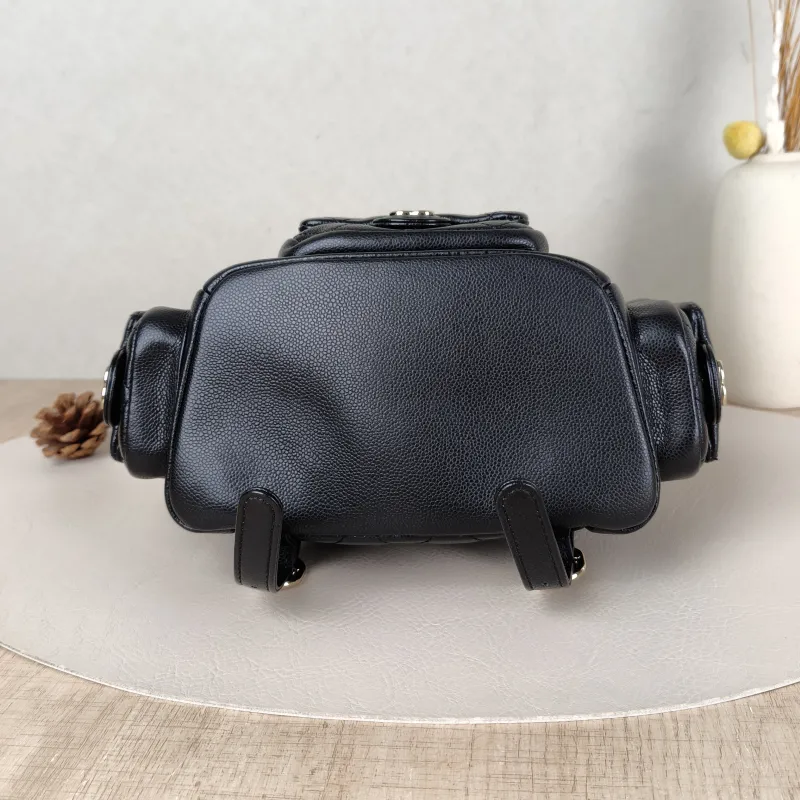 Chanel Backpackduma Black Calfskin Small18 × 9.5 × 19 cm — cover view 4 of 5