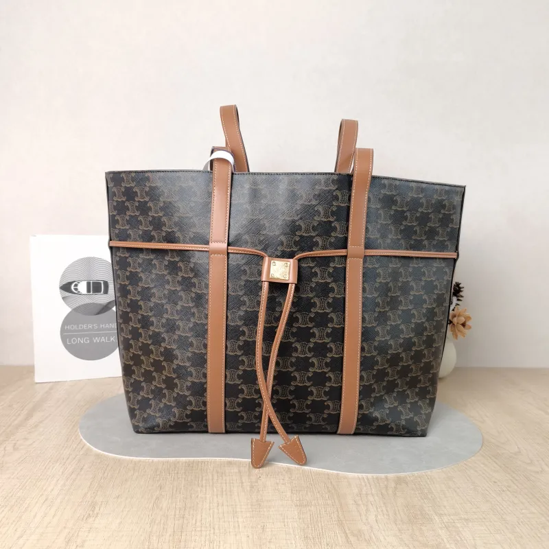CELINE Shoulder Bag Cabas Tote Bag Monogram PVC One Size 34.5 × 16 × 31 cm