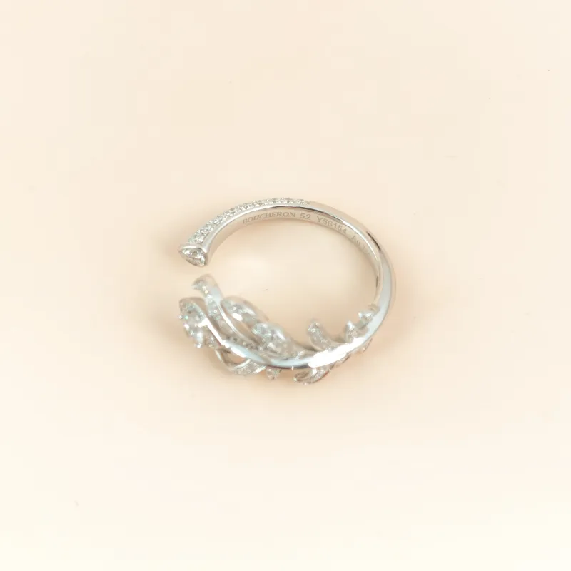 BOUCHERON Ring Plume de Paon Ring White Gold Diamond18KW hite Gold One Size 52 — cover view 4 of 7