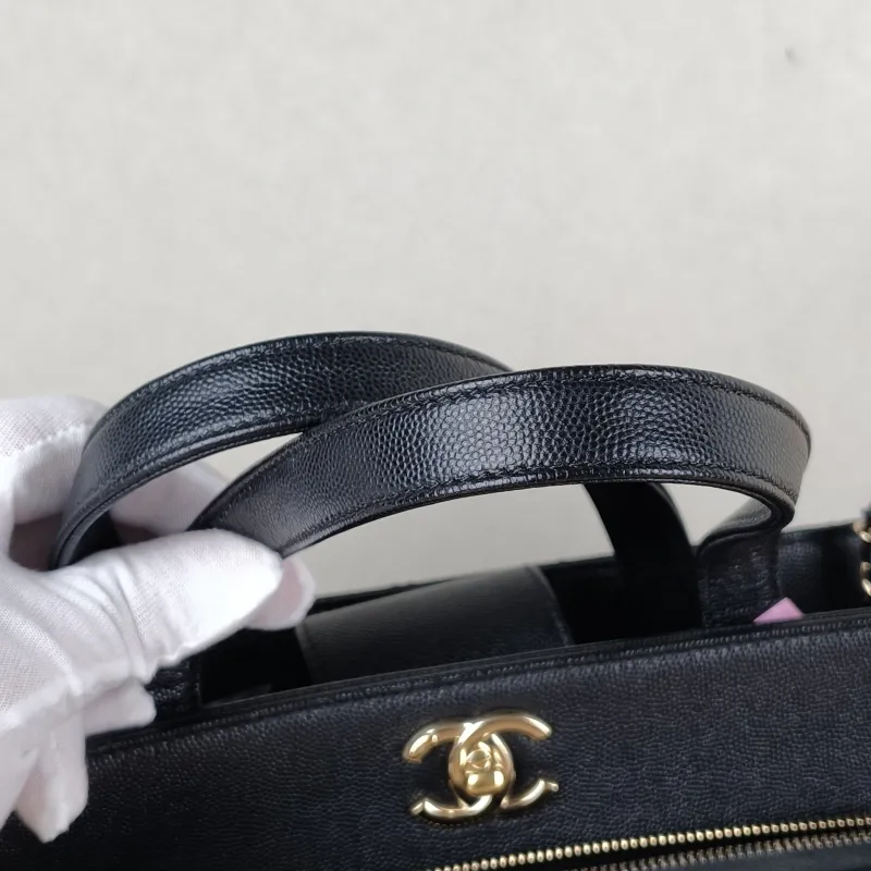 Chanel Shoulder Bag Tote Bag Black Calfskin One Size35 × 13 × 25.5 cm — detail view 5 of 13