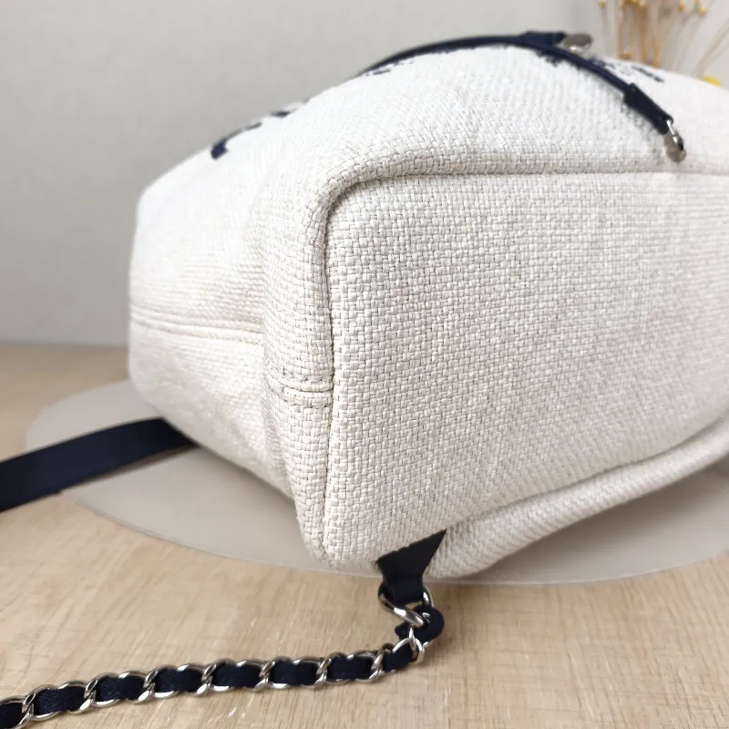 Chanel Backpack Backpack White Blue One Size 33 × 12 × 39 cm 23 — detail view 10 of 10