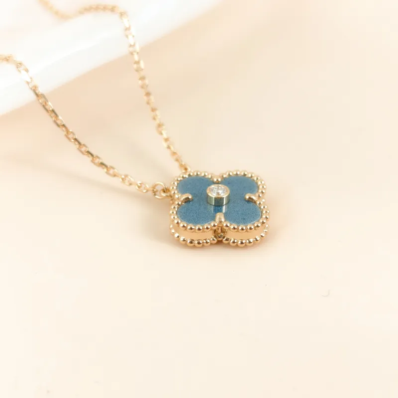 Van Cleef & Arpels Necklace Alhambra Alhambra Collection Necklace 26 Grey 18KY ellow Gold Diamond Vintage Small 42cm — cover view 5 of 10