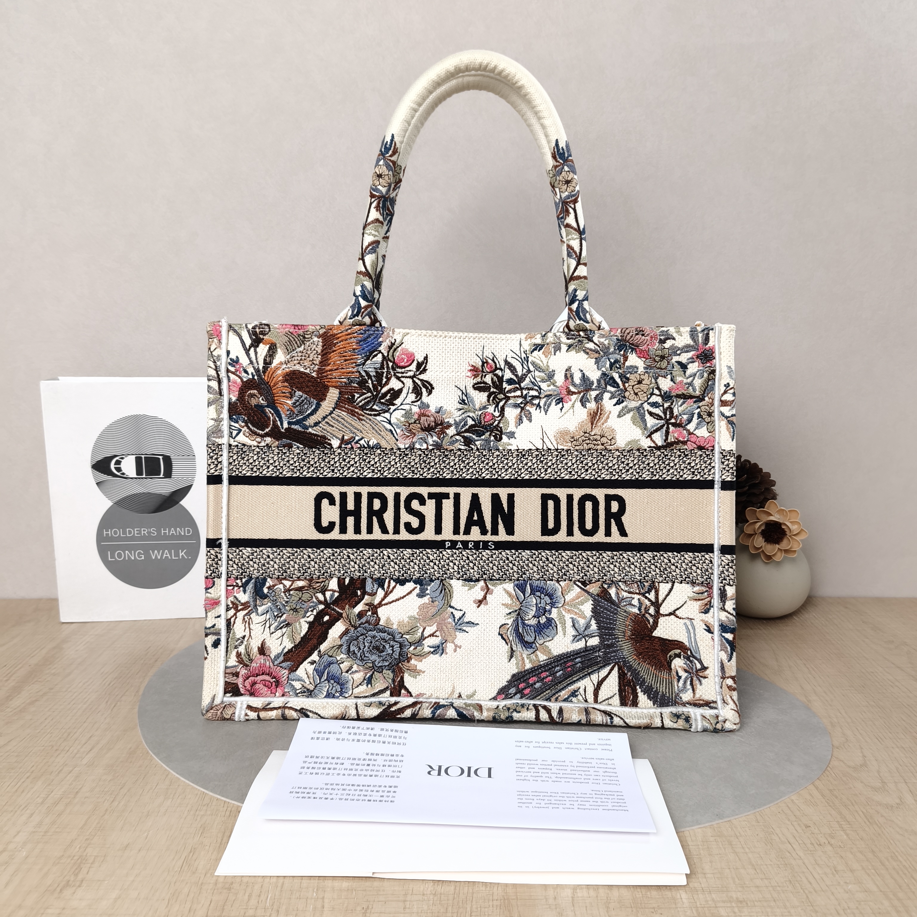 DIOR Top Handle Bag Book Tote Embroidered Colorblock Medium36 × 16.5 × 27.5 cm — cover view 4 of 6
