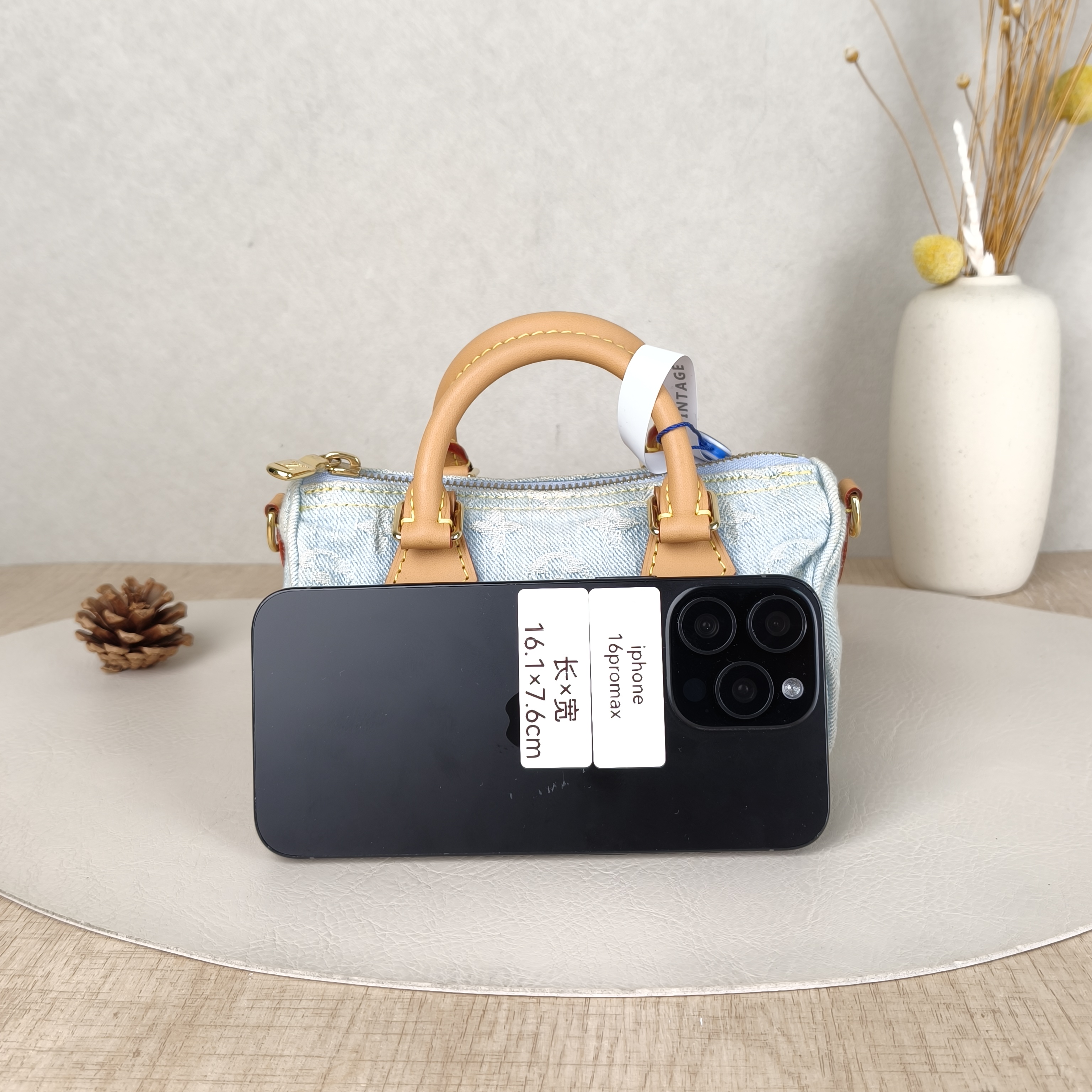 Louis Vuitton Crossbody Bag Speedy Nano Blue nano16 × 7.5 × 10 cm — cover view 3 of 5