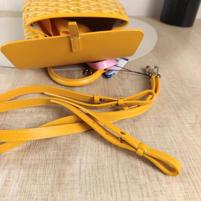 GOYARD Crossbody Bag ALPIN Backpack Yellow PVC Mini 19 × 9.5 × 23 cm — detail view 8 of 14