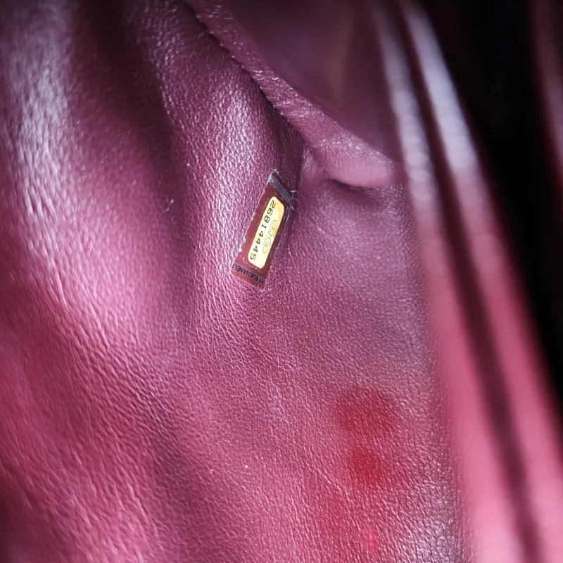 Chanel Crossbody Bag Coco Handle​Burgundy Calfskin Small24 × 10 × 14 cm — detail view 7 of 11
