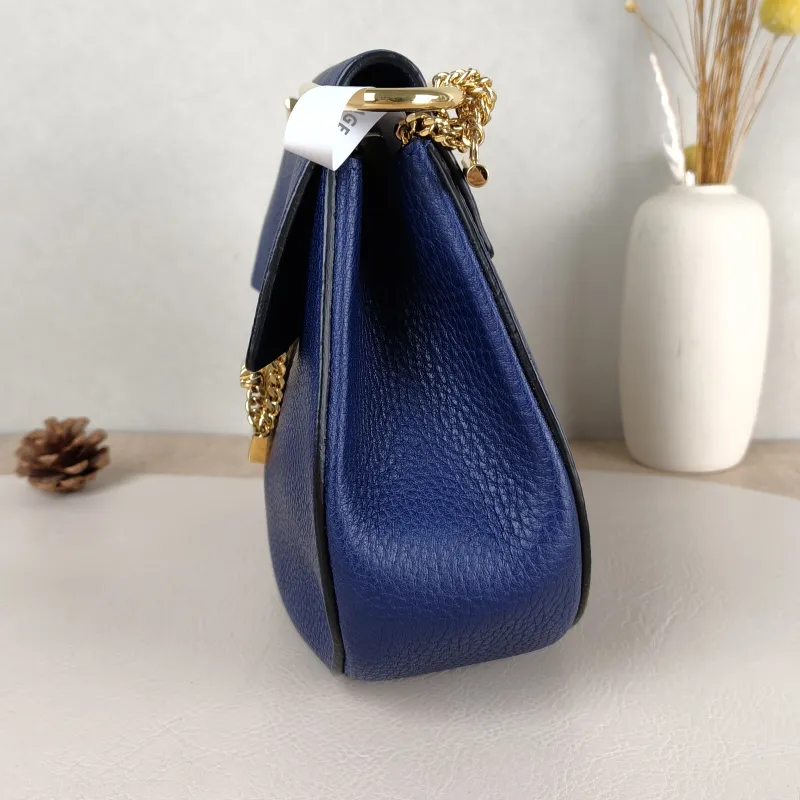 Chloé Crossbody Bagdrew Blue Calfskin One Size23 × 8 × 21 cm — detail view 9 of 11
